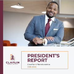 presidents_report_cover_claflin_university_elevation_transformation