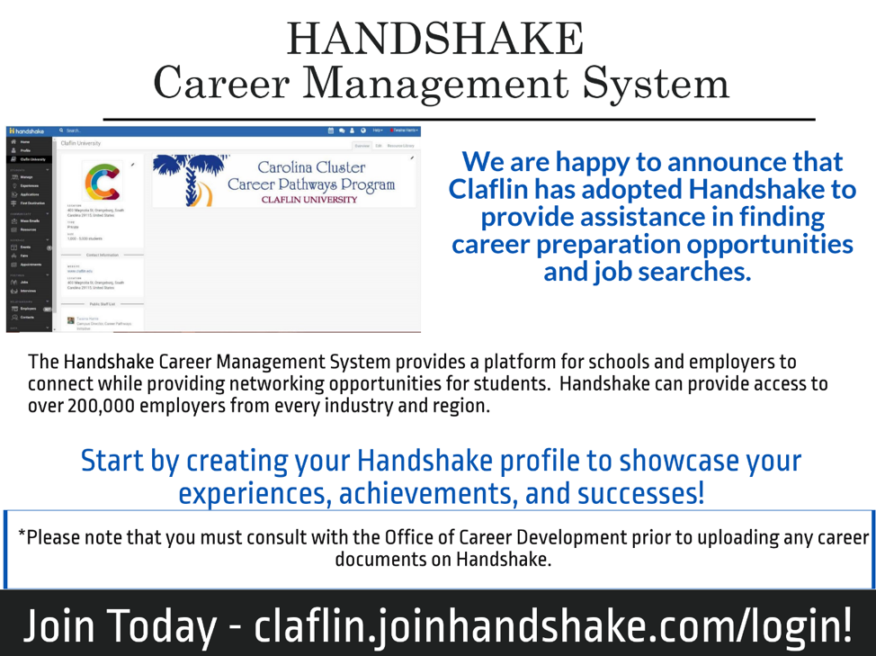 HANDSHAKE Career Management System HANDSHAKE Career Management System