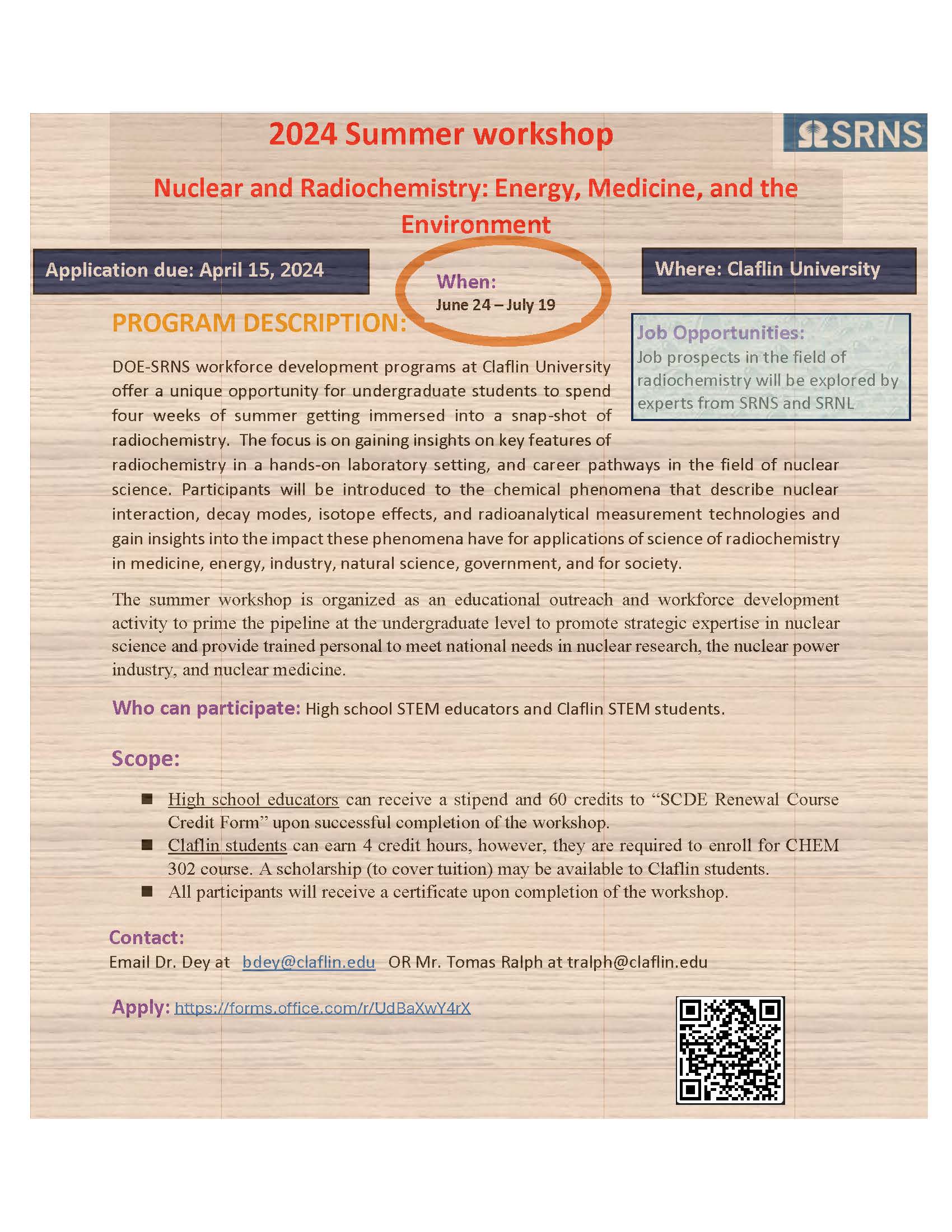 radiochemistry_workshop_summer_2024_claflin_university_elevation_and _transformation